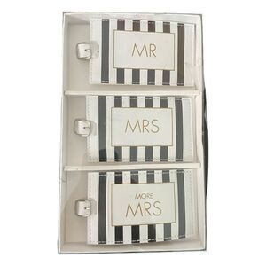 Francesca's Newlywed Luggage Tags. 3 Black & White Tags (Mr, Mrs,‎ More Mrs) New